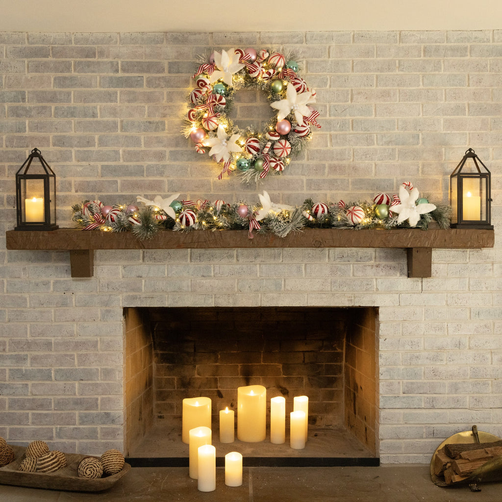 Clovi Brad Schmidt Hard Candy Holiday Garland, Christmas, 6’, LED Lights