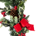 Clovi Brad Schmidt Winter Holly & Berries Christmas Garland, 6’, LED Lights