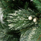 Clovi 7.5FT Lighted Snowfall Scotch Pine Tree, 500 Lights, No-Shed Flocking