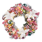 Clovi Brad Schmidt Hard Candy Holiday Wreath, Christmas, 26”, LED Lights