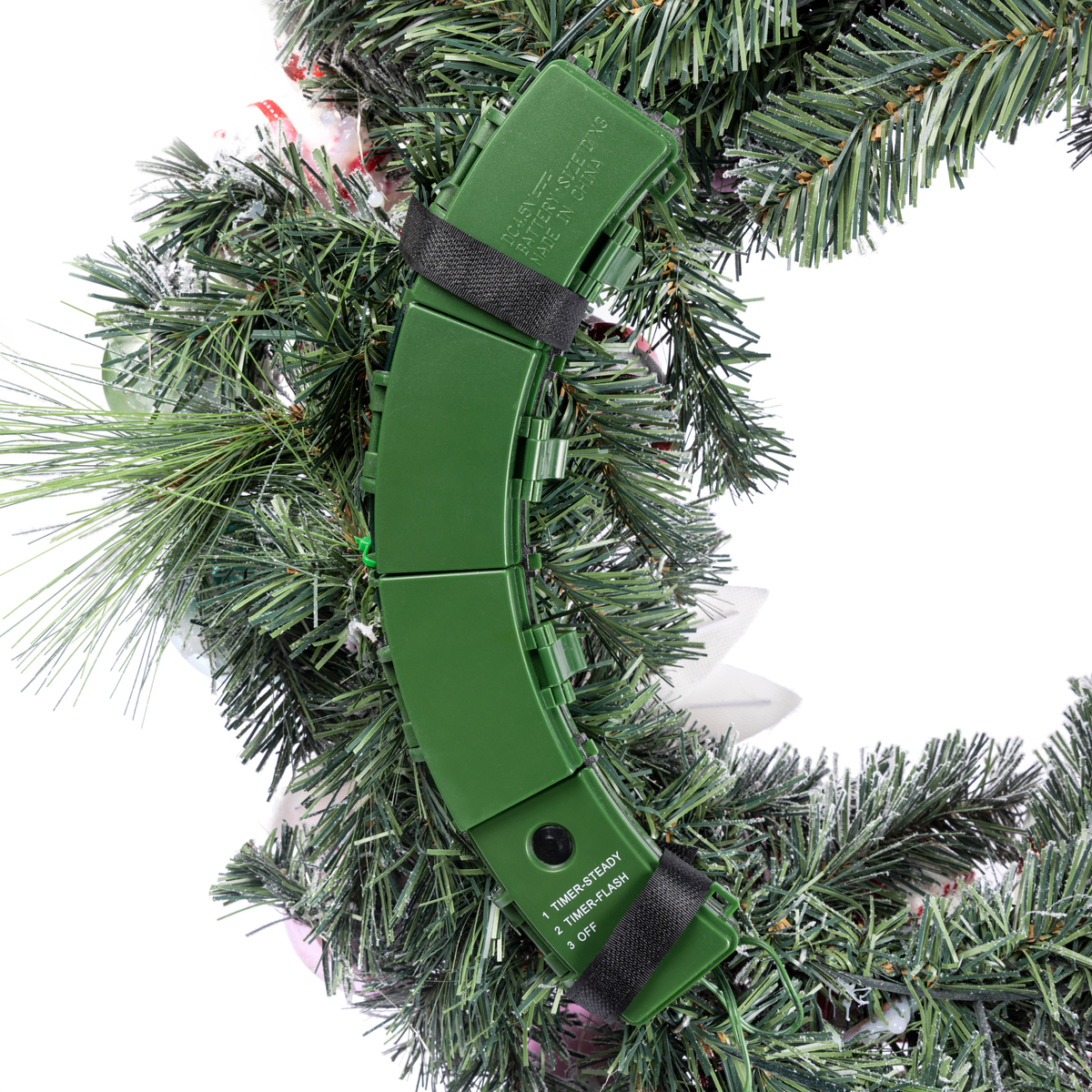 Clovi Brad Schmidt Hard Candy Holiday Wreath, Christmas, 26”, LED Lights