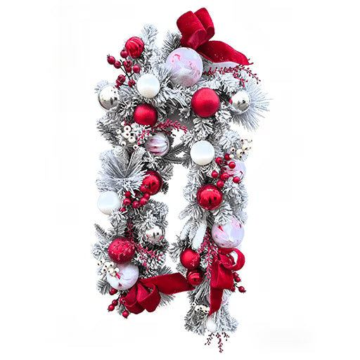 Clovi Brad Schmidt Peppermint Parlor Holiday Garland- Christmas, 6’, LED