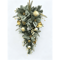 Clovi Brad Schmidt Gilded Woodland Christmas Teardrop Swag Wreath- 30”