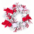 Clovi Brad Schmidt Peppermint Parlor Holiday Wreath- Christmas, 26", Lights